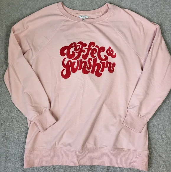 Wildfox Coffee & Sunshine Pink Relaxed Fit Sweatshirt - Picture 12 of 12
